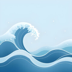 Japanese-Inspired Ocean Wave Pattern