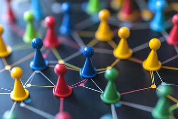 A digital map illustrating the structure an organization with emphasis on workflow and collaboration