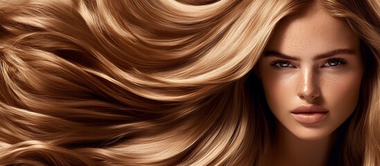 Obraz premium Beautiful woman with voluminous curly hairstyle,suitable for advertising hair care products,beauty salon marketing materials,fashion blog posts,editorial articles in magazines dedicated to health,beau