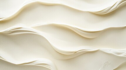 Obraz premium Abstract cream textures on a light sand color background, generative ai