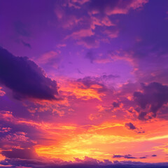 sunset sky with clouds