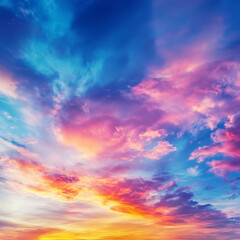 Obraz premium sunset sky with clouds