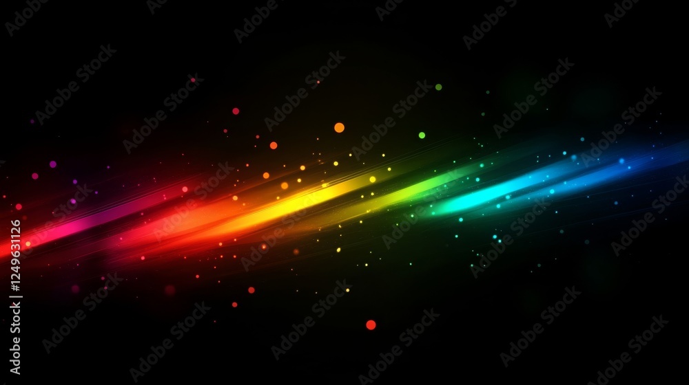 Poster a stunning and vibrant display of colorful glow sparks in various hues and captivating ray effects, 
