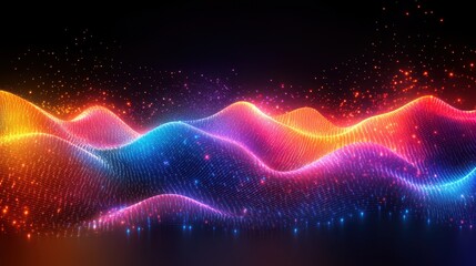 Obraz premium Colorful energy waves abstract background