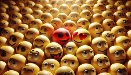 abstract background with emoticons