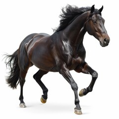 Obraz premium Stunning isolated horse image on a pristine white background for clear visual presentation and use