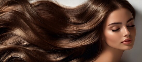 Obraz premium Beautiful woman with voluminous curly hairstyle,suitable for advertising hair care products,beauty salon marketing materials,fashion blog posts,editorial articles in magazines dedicated to health,beau