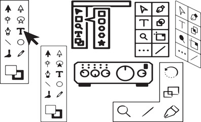 Graphic Design with Adobe Illustrator and Photoshop Tools High Quality Vector and Raster Design Elements for Creative Projects, Adobe Illustrator toolbar, Adobe Illustrator toolbar, Illustrator tool 
