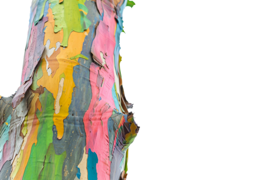 Striking Colors of the Rainbow Eucalyptus Bark
