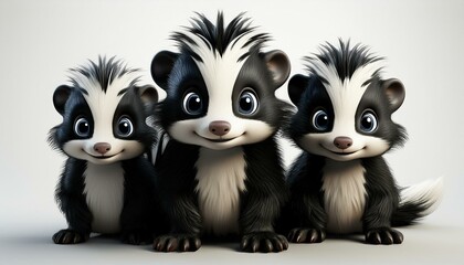 Naklejka premium Niedliches Stinktier