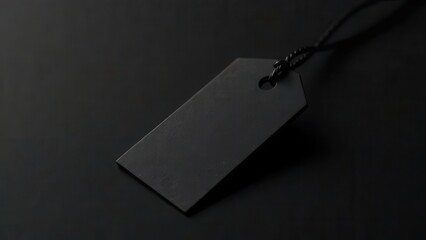 Black tag displayed against a dark background, suitable for seasonal sales and promotions in retail settings. Generative AI