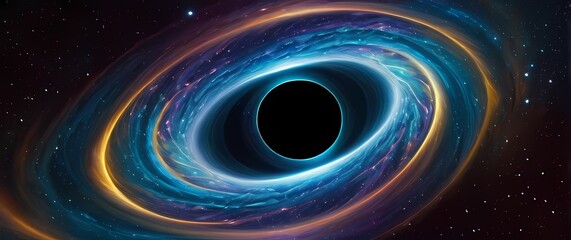 An imaginative depiction of a wormhole bending the principles of space and time swirling with vibrant cosmic colors that dazzle the eye