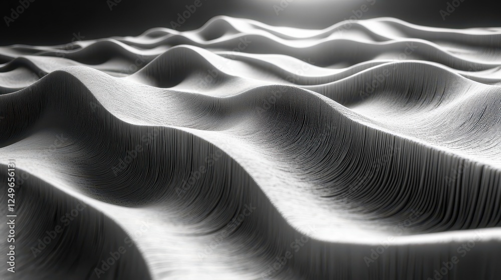Poster abstract white wave texture, dark background, design element