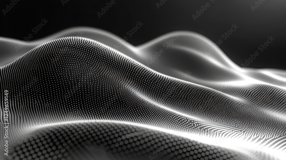Poster abstract grayscale data wave background