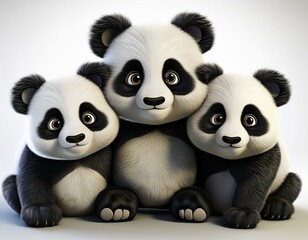Obraz premium Niedliche Pandabären