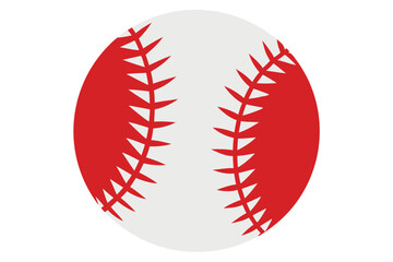 Realistic baseball laces vector icon with detailed stitching on a white background