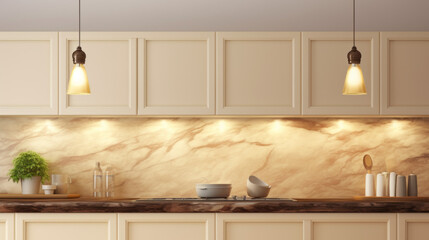 Fototapeta premium An elegant living room featuring a black leather sofa on one side