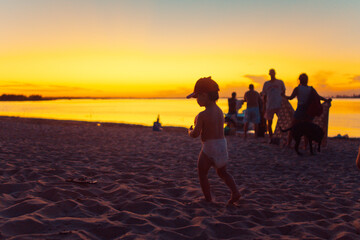 Fototapeta premium Beach Sunset playa summer break