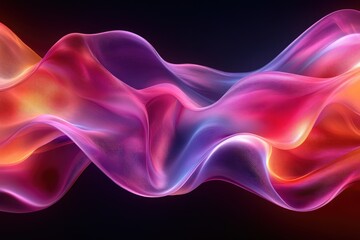 Abstract Waves Flow Dynamically in Vivid Hues
