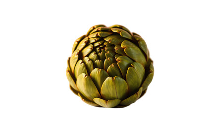 Obraz premium Photo of green artichoke isolated on transparent background.png