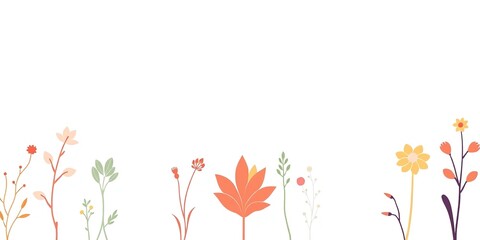 Tranquil Zen: Botanical Illustrations on a Minimalist Canvas