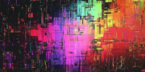 Vivid Mosaic Abstract Art