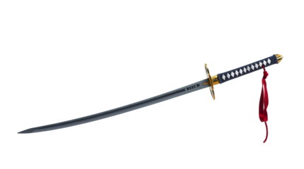 Photo of samurai sword or Rapier isolated on transparent background.png