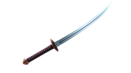 Photo of samurai sword or Rapier isolated on transparent background.png