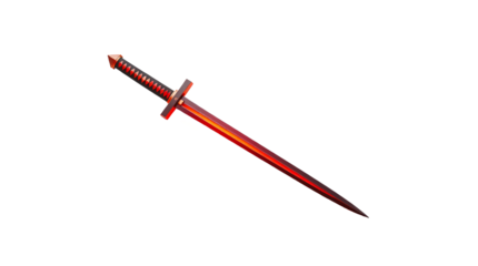 Photo of samurai sword or Rapier isolated on transparent background.png