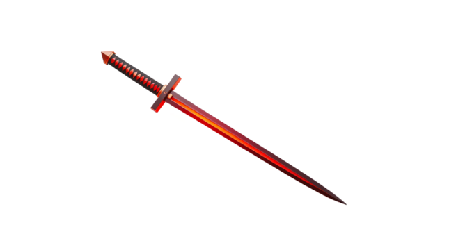 Photo of samurai sword or Rapier isolated on transparent background.png