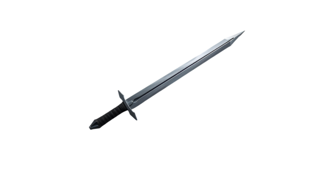 Photo of samurai sword or Rapier isolated on transparent background.png