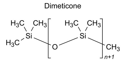 Chemical structure of dimeticone, drug substance