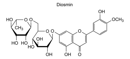 Chemical structure of diosmin, drug substance