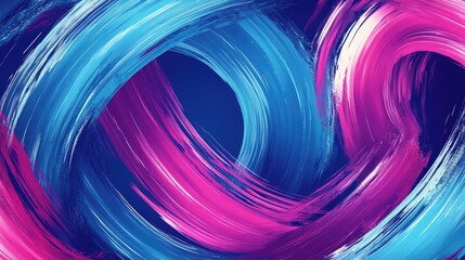 Abstract Artwork with Two Swirling Colors