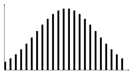 Detailed Black and White Bar Chart Design Element