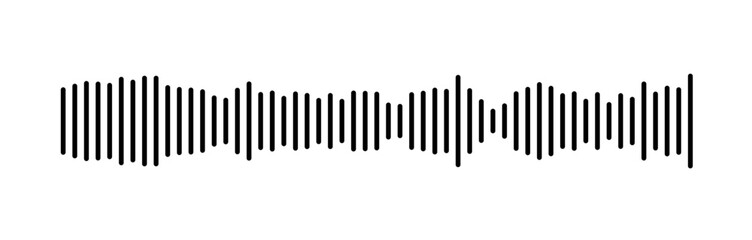 Minimalist Sound Wave Representation in Black and White Lines