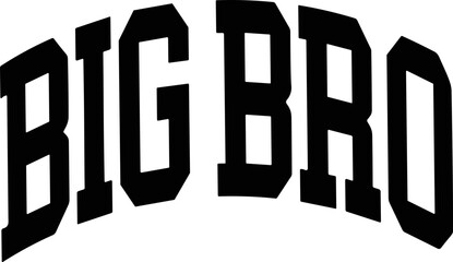 Big Bro varsity font SVG
