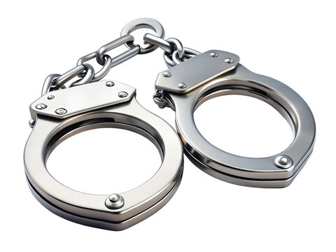 handcuffs isolated on white background