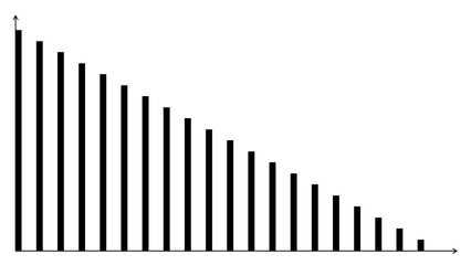 Detailed Black and White Bar Chart Design Element