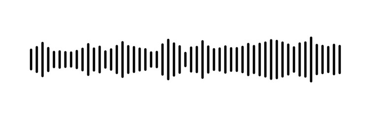 Minimalist Sound Wave Representation in Black and White Lines