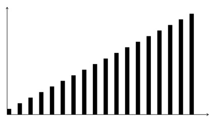 Detailed Black and White Bar Chart Design Element