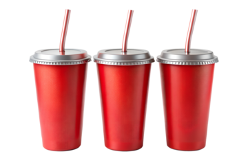 red plastic cup with straw