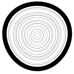Detailed Distorted Wood Grain Circle Pattern Design Element