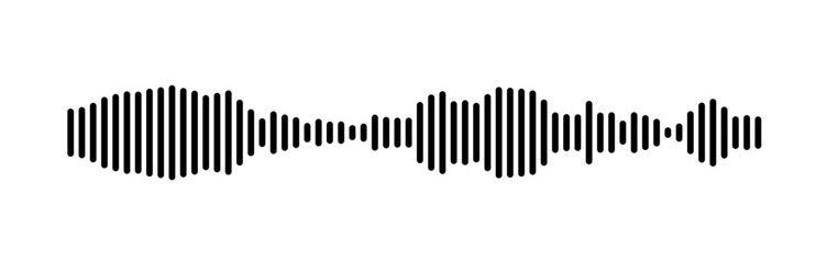 Minimalist Sound Wave Representation in Black and White Lines