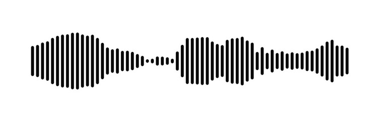 Minimalist Sound Wave Representation in Black and White Lines
