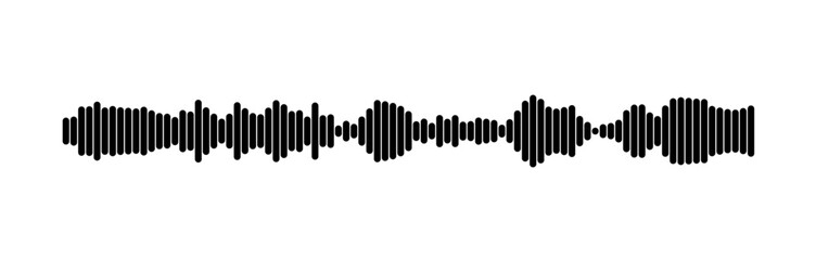 Detailed Parallel Line Pattern Forming Audio Wave Design Element