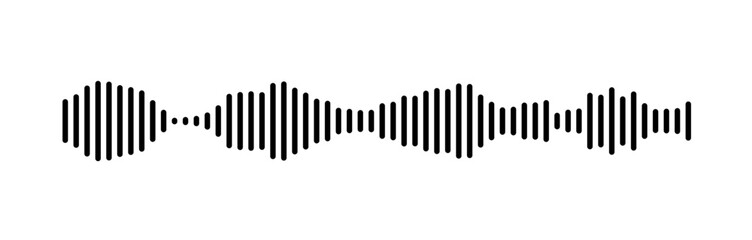 Detailed Parallel Line Pattern Forming Audio Wave Design Element