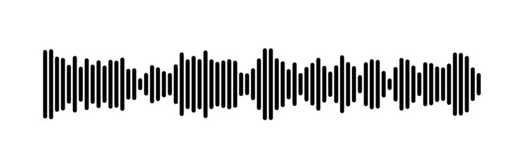 Detailed Parallel Line Pattern Forming Audio Wave Design Element
