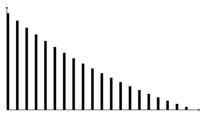 Simple Graph with Axes and Data bars Illustration