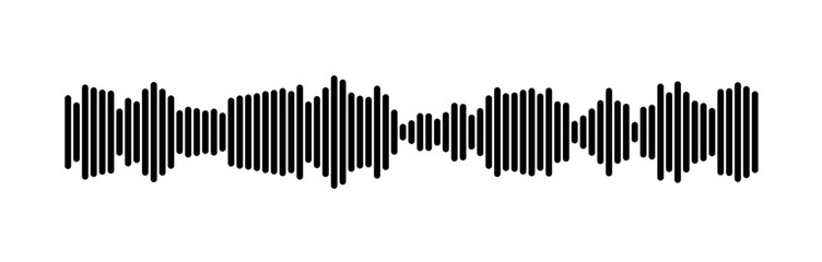 Detailed Parallel Line Pattern Forming Audio Wave Design Element